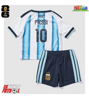 Argentina Lionel Messi #10 Primera Equipación Niños Mundial 2026 Manga Corta (+ Pantalones cortos)